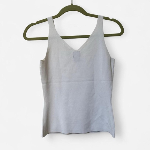 INC white sleeveless blouse with bow straps - Picture 7 of 8